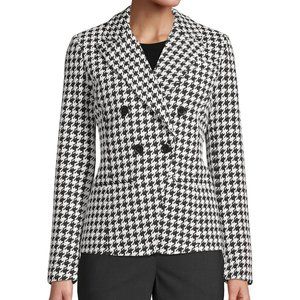 Bagatelle Double-Breasted Houndstooth Blazer